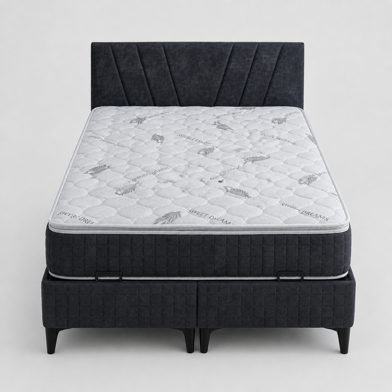 Solid Çift Pedli Set (Baza+Başlık+Yatak)