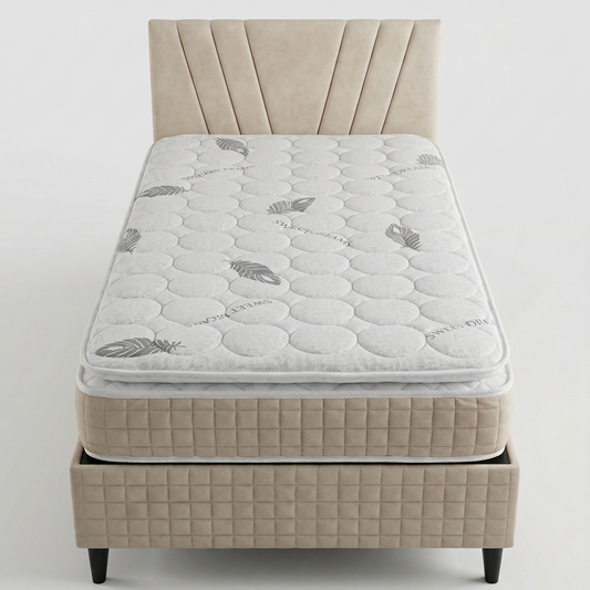 Solid Tek Kişilik Pedli Set (Baza+Başlık+Yatak)